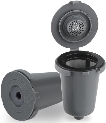 Anbige Replacement Parts 2pcs Grey Reusable Filter Cup, Compatible with Cuisinart Single Serve Coffee Makers