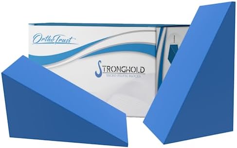Stronghold Pelvic Sacral Blocks Set High-Density Foam Wedges - Royal Blue Set