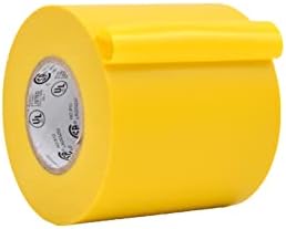 WOD ETC766 Professional Grade General Purpose Yellow Electrical Tape UL/CSA Listed core. Vinyl Rubber Adhesive Electrical Tape: 3 inch X 66 ft - Use at No More Than 600V & 176F (Pack of 1)