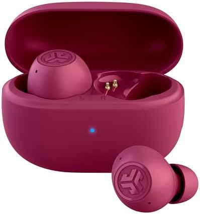 JLab Go Pop ANC True Wireless Earbuds & Charging Case, Fuchsia, Active Noise Cancelling, 10mm Drivers, Dual Connect, Customize Your Sound with App, Be Aware Mode, Compact Fit, Google Fast Pair