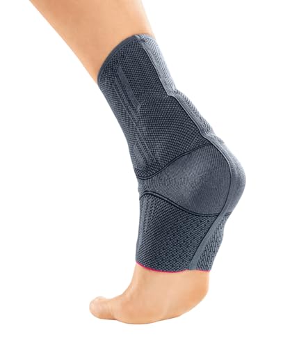 medi Achimed Knit Ankle Support for Men & Women - Achilles Brace, Compressive Foot Wrap, Post-Surgical, Moderate Support Ankle Stabilization, II, Silver