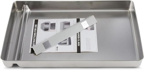 Stainless Steel Reusable Litter Tray Compatible with Petsafe Scoop-Free Self-Cleaning Cat Litter Boxes - Never Absorbs Odor, Stains, or Rusts (Stainless Steel Litter Tray)