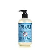 MRS. MEYER'S CLEAN DAY Hand Soap, Made with Essential Oils, Biodegradable Formula, Rain Water, 12.5 fl. oz - Pack of 6