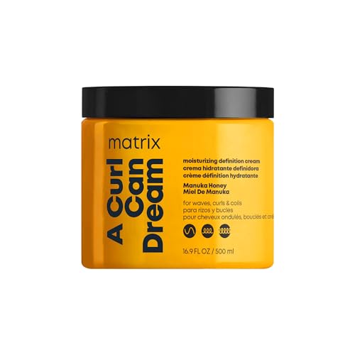 Matrix A Curl Can Dream Moisturizing Leave-in Cream, Moisturizes & Defines Curls For Curly, Coily, and Wavy Hair, Protects from Heat Styling, Frizz Control & Detangler, 16.9 Fl Oz