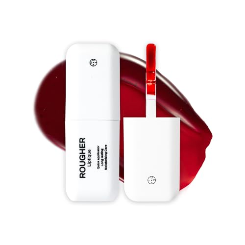Liptique Korean Lip Stain Peel Off - 24 Hour Long Lasting Lip Tattoo, Waterproof & Transfer Proof, Nourishing & Hydrating Lip Tint for Women, Instant Plumping Lip Tints Peel Off (001 ROUGHER)