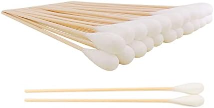 6 Inch Long Cotton Swabs,Large Cotton Buds with Bamboo Handle for Dogs 500pcs