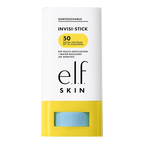 e.l.f. SKIN Suntouchable Invisi-Stick SPF 50, Clear Sunscreen For A Natural Finish, Made With Moisturizing Sunflower Seed Oil, Vegan & Cruelty-Free