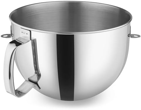 KitchenAid KN2B6PEH 6-Qt. Bowl-Lift Polished Stainless Steel Bowl with Comfort Handle - Fits Bowl-Lift models KV25G and KP26M1X