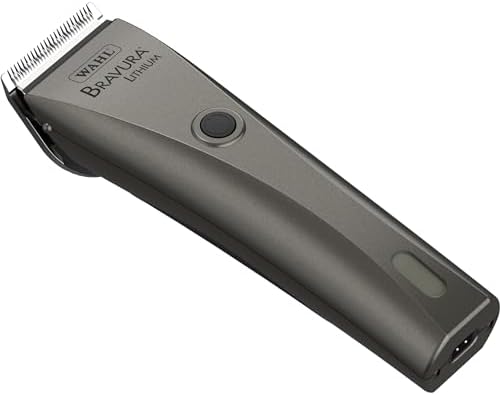 Wahl Professional Animal Bravura Pet, Dog, Cat, and Horse Corded/Cordless Clipper Kit, Gunmetal (#41870-0425)