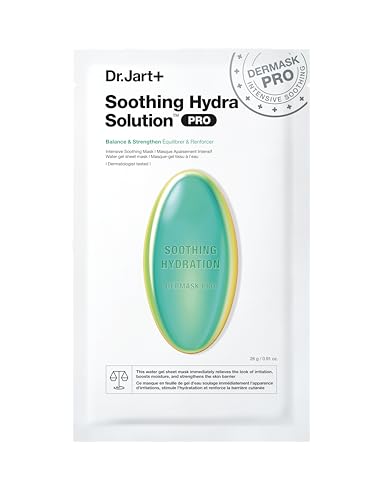Dr.Jart+ Dermask™ Soothing Hydra Solution™ Face Mask for Visibly Irritated Skin | Sheet Mask | Korean Skin Care, 1 Pack