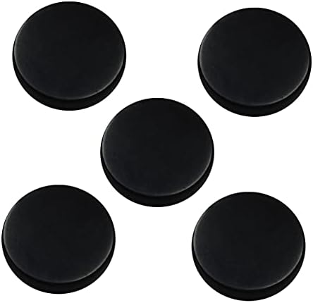 5 pcs Authentic Shungite Stickers Polished 20 mm / 0.78" Genuine Healing Energy Stone Protection Plate for Cell Phone Case Tablet Laptop Computer Noble Gemstone Protector Crystal