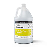 Clean Revolution Multi Surface Cleaner Refill Supply, Non-Toxic, Eco-Friendly & Plant-Based, Ready to Use, Lemon & Herbs, 128 Fl Oz (1 Gallon)