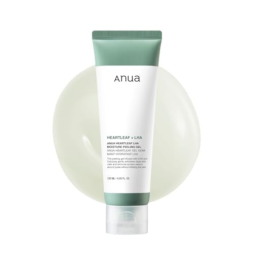 ANUA Heartleaf LHA Moisture Peeling Gel, Gentle Exfoliation, Hydrating Facial Peel, Pore Care, Dead Skin Removal, Natural Cellulose for Soothing, Vegan, Korean Skin Care (120ml/4.05 fl.oz.)