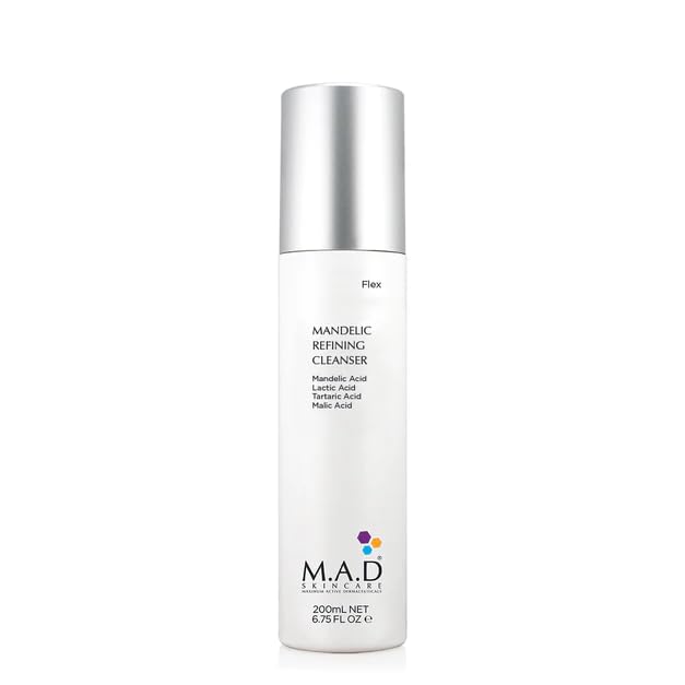 M.A.D Mandelic Refining Cleanser - Gentle Alpha-Hydroxy Acid Cocktail for Deep Cleansing, Hydration & Skin Tone Refinement - Brightening & Acne Care - Ideal for Professional Backbar & At-Home Skincare