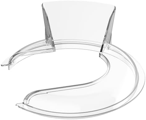 GVODE Pouring Shield for KitchenAid 4.5 and 5 Quart Tilt-Head Stand Mixers, Clear Secure Fit Splatter Guard Perfect for Kitchenaid Stainless Steel Bowl, Glass and Ceramic Bowl, Dishwasher Safe