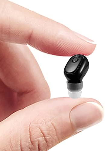 Single Bluetooth Wireless Earbud, Mini Invisible in-Ear Wireless Bluetooth Headphone 12 Hours Super Long Battery Life Suitable for Sports Work and Sleep - Black