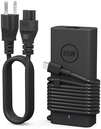 New Slim 65W Dell Laptop Charger USB C for Dell Latitude 5420 5520 7420 7430 7480 7490, for Dell Inspiron 14 16 7620 2in1 Chromebook 3100 Dell XPS 13 LA65NM190 Type C Dell AC Adapter Power Cord
