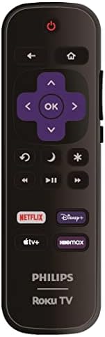 OEM Replacement Remote Control Compatible with All Philips Roku TV Smart TVs【Only Works with Philips Roku TV, Not for Roku Stick and Roku Box】 (Netflix/Disney Plus/Apple TV+ / HBO Max)