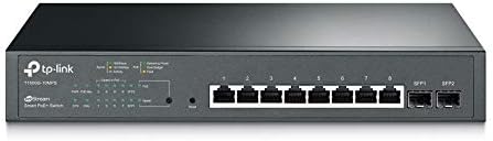 TP-Link 16-Port Gigabit PoE+ Easy Smart Managed Switch with 110W 8-PoE Ports | Unmanaged Plus | Plug and Play | Desktop/Rackmount | Metal | Lifetime (TL-SG1016PE) (Renewed)