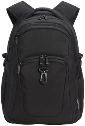 Amazon Basics Travel Laptop Backpack 15.6 inch Laptop, Black
