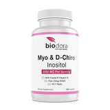 Biodora Myo& D-Chiro Inositol Supplement, with Folate and Vitamin D, 40 to 1 Ratio, Includes DHEA, Helps in Hormone Balance, Ovarian Function, 2050mg per Serving, 120 Capsules