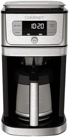 Cuisinart DGB-800FR Fully Automatic 12 Cup Burr Grind and Brew Coffeemaker with DirectFlow Grind Assembly (Silver, Renewed)