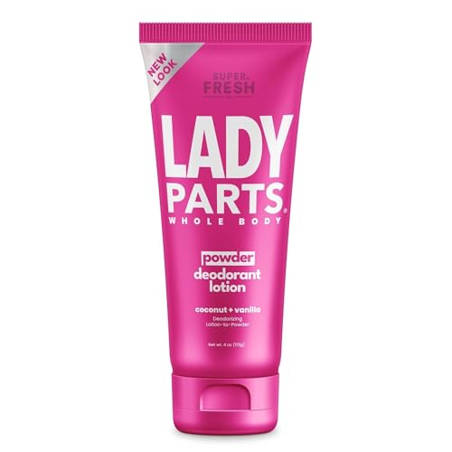 Lady Parts Whole Body Deodorant Lotion For Women | POWDER LOTION for Privates & Body to Stop Odor & Friction | Aluminum Free | CocoVanilla Scent | 4oz