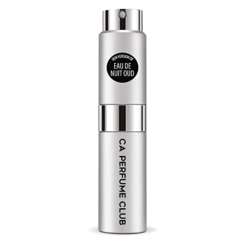 CA Perfume Impression of Eau De Nuit Oud For Men Replica Version Fragrance Dupes Concentrated Long Lasting Eau de Parfum Spray Refillable Atomizer Bottle 0.27 Fl Oz/ 8ml
