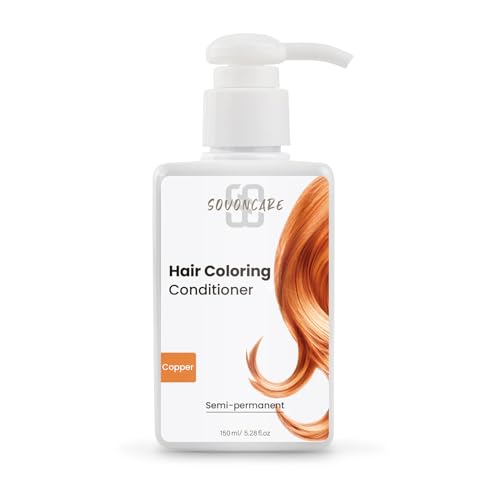 SOVONCARE Hair Color Depositing Conditioner, Light Copper, Semi Permanent Hair Dye 5.28 OZ