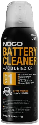 NOCO E404 12.25 Oz Battery Terminal Cleaner Spray and Corrosion Cleaner with Acid Detector