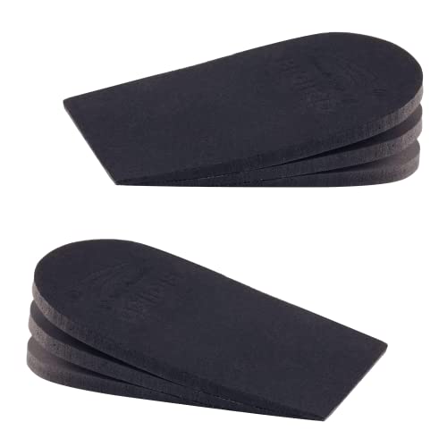SIIHEA Adjustable Heel Lifts for Shoes, 1/4'' Height Increase Insoles for Achilles Tendonitis, Heel Pain, Leg Length Discrepancy, Plantar Fasciitis, Shoe Lifts (Medium (Pack of 2), Black)