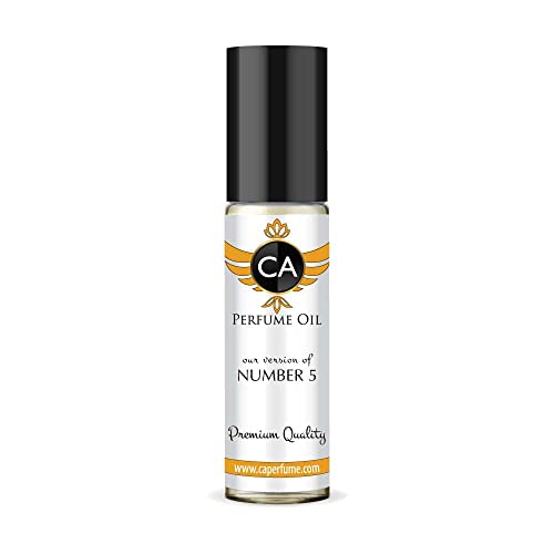 CA Perfume Impression of Number 5 For Women Replica Fragrance Body Oil Dupes Alcohol-Free Essential Aromatherapy Sample Travel Size Concentrated Long Lasting Attar Roll-On 0.3 Fl Oz/10ml
