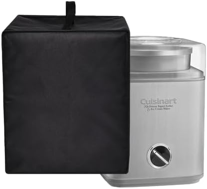 Dust Cover for CUISINART Ice Cream Maker Heat-resistant Waterproof Frozen Yogurt Machine Cover Compatible With CUISINART Ice Cream and Frozen Yogurt Machine ICE30BCP1