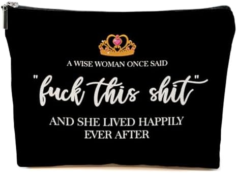Funny Gifts for Women, Grandma, Strong Women Retirement Gifts Cool Gifts for Coworkers, Hostess Gift Ideas Gag Gifts Birthday Girls Weekend Fun Gifts Makeup Travel Bag Inspirational Cosmetic Bag