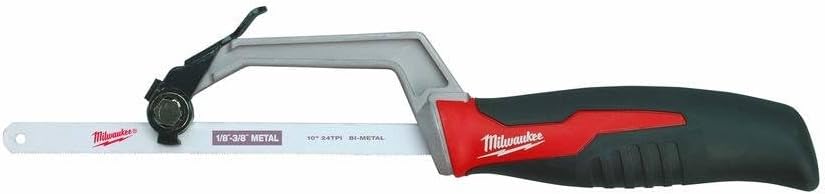 Milwaukee 48-22-0012 Compact Hand Operated Hack Saw w/ Tool-Less Blade Change (10 Inch Blade Included)