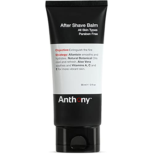Anthony After Shave Balm for Men, Cooling Lotion, 3 Fl Oz, With Vitamins A, C & E, Aloe Vera, Botanical Extracts; Soothes, Moisturizes All Skin Types