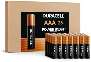 Duracell Coppertop AAA Batteries with Power Boost Ingredients, 28 Count (Pack of 1). Re-closable pack for quick, easy access and organized storage. Triple A Battery with Long-lasting Power