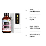 Cherry Blossom Essential Oil 120ml (4 Fl Oz), SALKING Pure & Natural Fragrance Oils, Aromatherapy Essential Oils for Diffuser, Massage, Soap, Candle Making, Perfume