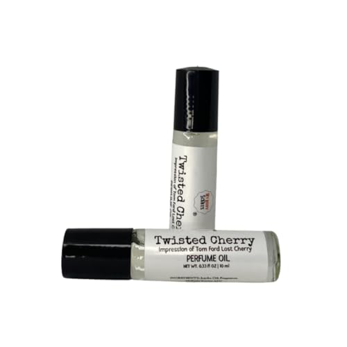 TWISTED CHERRY Roll-On Perfume Oil - 10ml, Premium Fragrance Oil, Vegan, Long Lasting Body Oil, Travel Size, Unisex
