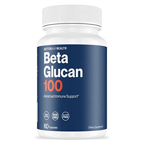 Better Way Health Advanced Immune Support Supplement with Highly Purified Beta Glucan - Immune System Booster - 100mg 60 Caps (Pack of 1)