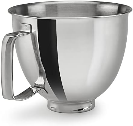 KitchenAid 3.5 Quart Polished Stainless Steel Bowl with Handle - KSM35SSFP