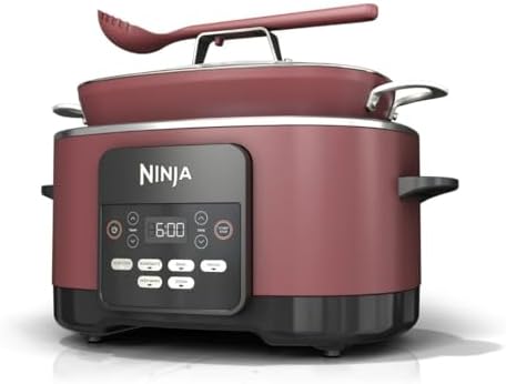 Ninja Foodi PossibleCooker PRO 8.5Qt Multicooker, 8-in-1 Slow Cooker, Dutch Oven, Steam, Bake, Roast, Sear, Sauté, Bread Maker & Warmer, Glass Lid, Integrated Spoon & Nonstick Pot - Cherry Tartle