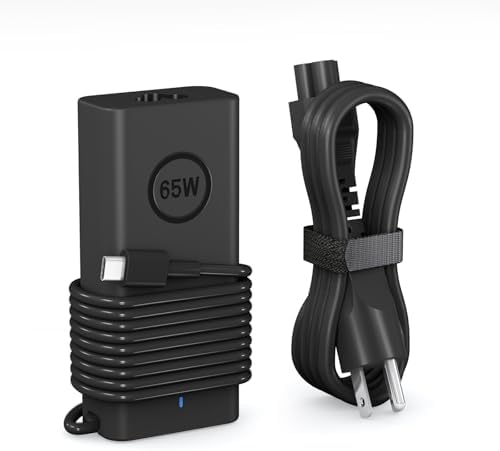 65W Dell USB-C Laptop Charger for Latitude 5000-3340 3440 3540 5340 5440 5540 7340 7440 7640 9440 2in1,XPS Chromebook AC Adapter Power Cord