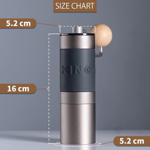 KINGrinder K2 Manual Hand Coffee Grinder with Bent Handle for French Press, Drip, Espresso with Assembly Consistency Stainless Steel Conical Burr Mill, 25g Capacity