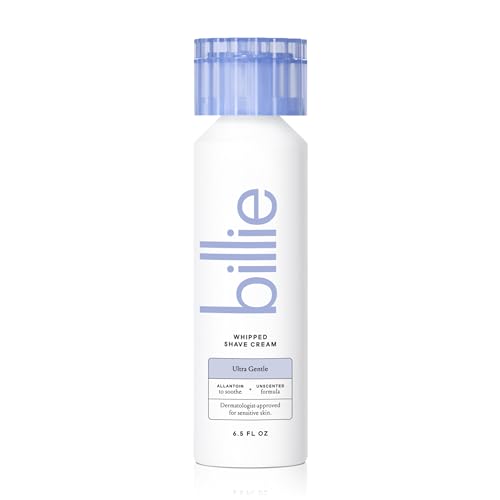 Billie Whipped Shave Cream - Ultra Gentle Protection - Fragrance-Free & Dermatologist-Approved - Designed for Sensitive Skin - 6.5 fl oz