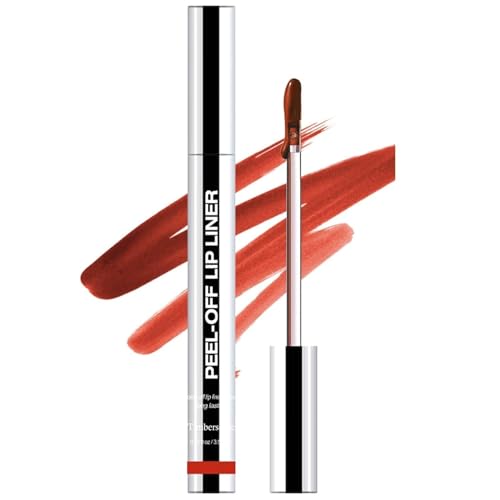 Timbersonic Lip Stain Peel Off, Timbersonic Peel off Lip Liner Stain, 8 Colors Lip Stain Peel off Tint Tattoo Color Waterproof Long-Lasting, No Smudging, Non-Stick Cup (#07)