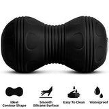 Rolling With It Vibrating Peanut Massage Ball - Deep Tissue Trigger Point Therapy, Myofascial Release - Handheld, Cordless - 4 Intensity Levels - Dual Lacrosse Ball Vibration Massager (Black)