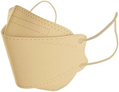 Rmaytiked 100Pcs 4-Ply KF94 champagne Face Masks Breathable 3D Mouth Shields Filter