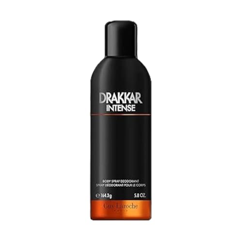 Drakkar Intense by Guy Laroche, Seductive & irresistible Body Spray, Ambery fougere fragrance, Long Lasting Mens Cologne, Body Spray for Men 6.8 Fl.Oz.