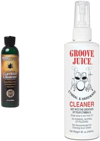 MusicNomad Premium Cymbal Cleaner and Groove Juice Percussion Cleaner Bundle (8 oz., MN111)